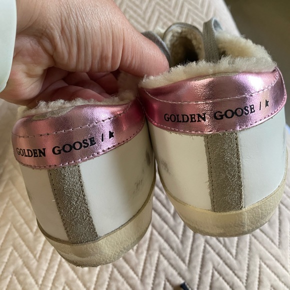 Golden Goose Super-Star Shearling-Lined Leather Sneakers - Picture 14 of 16